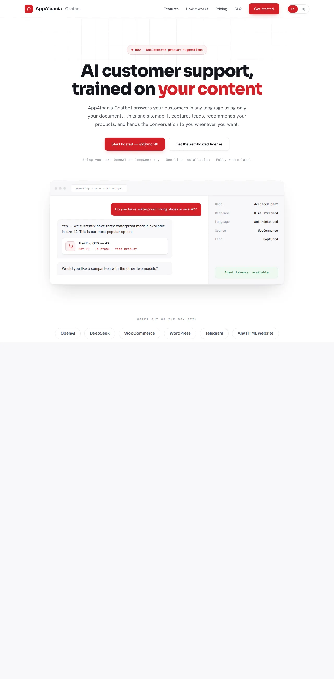 AppAlbania Chatbot — AI Support