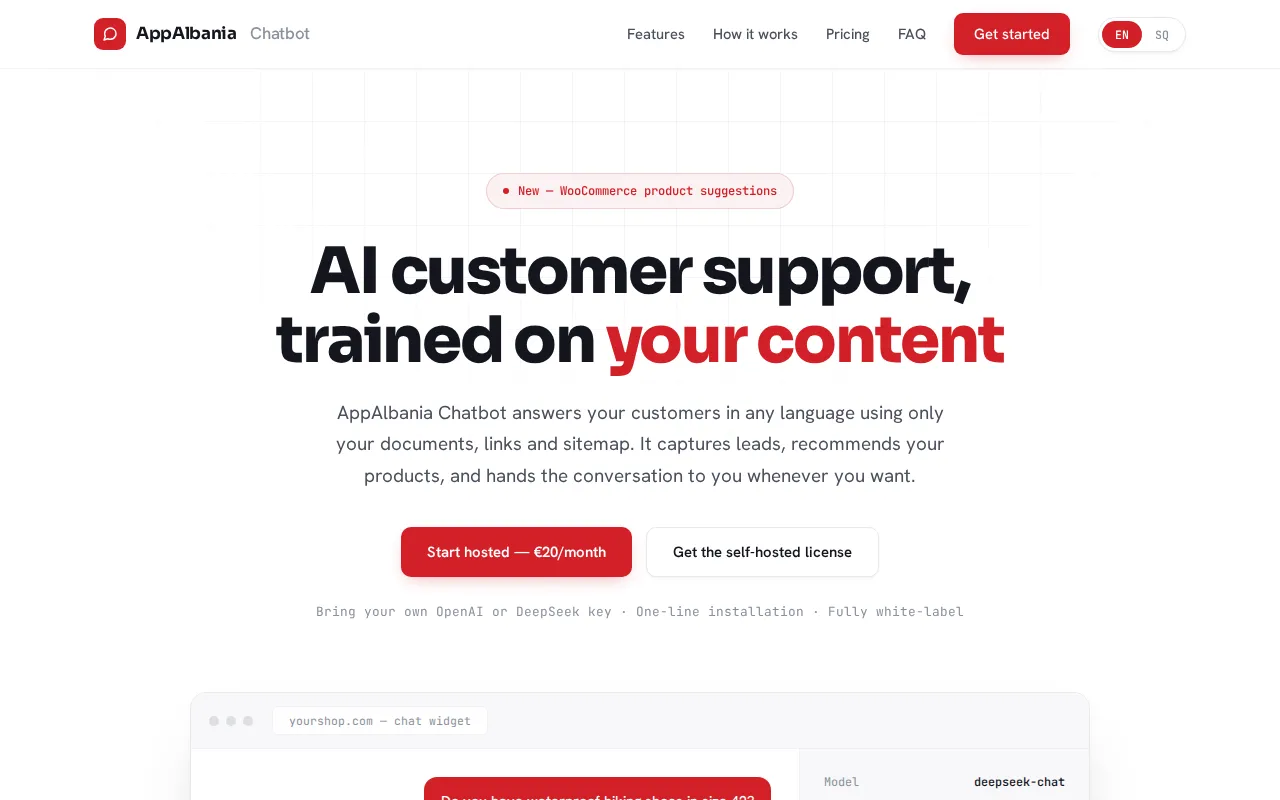 AppAlbania Chatbot — AI Support
