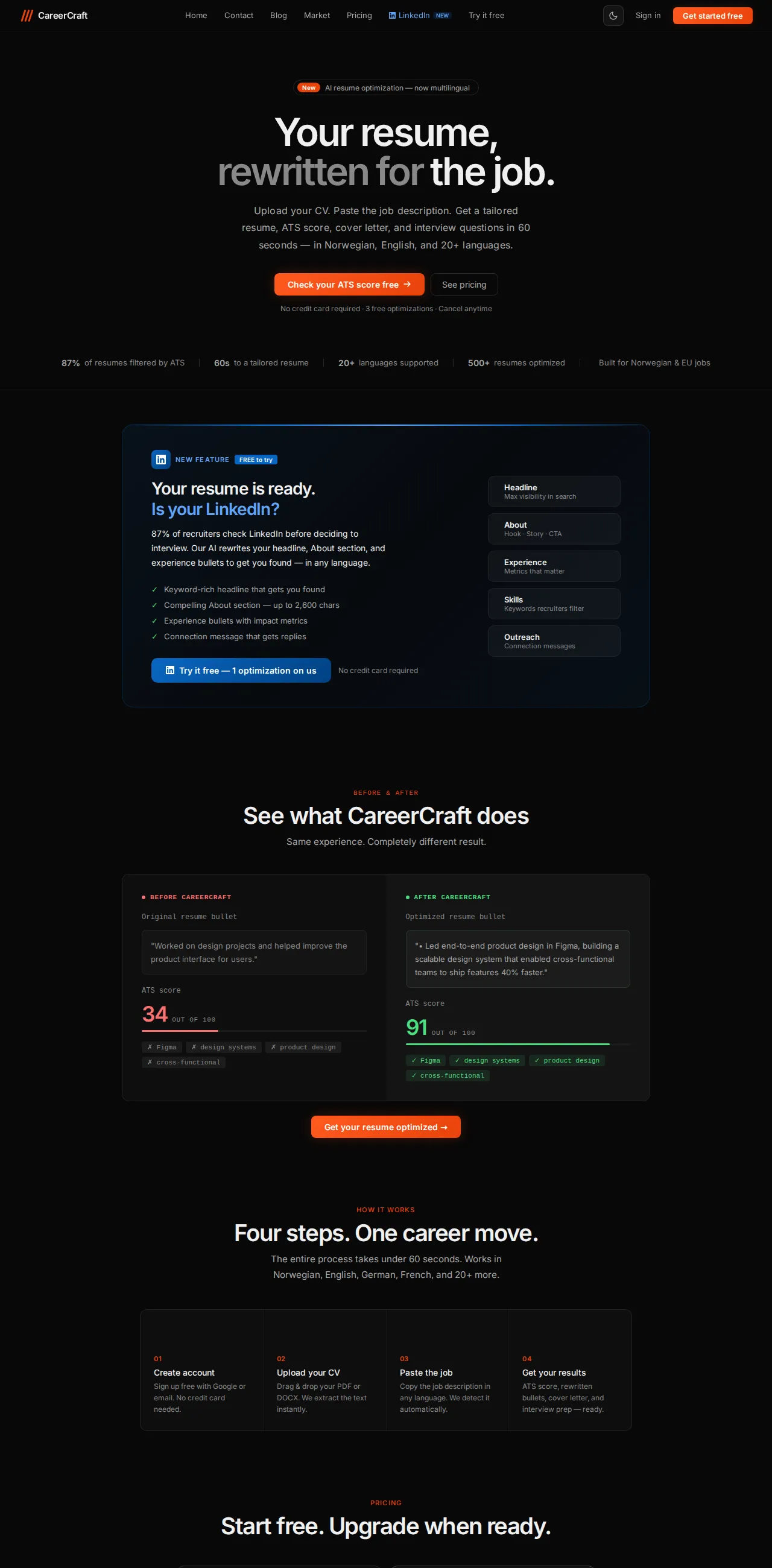CareerCraft AI — Resume Optimizer