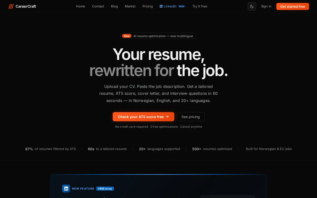 CareerCraft AI — Resume Optimizer