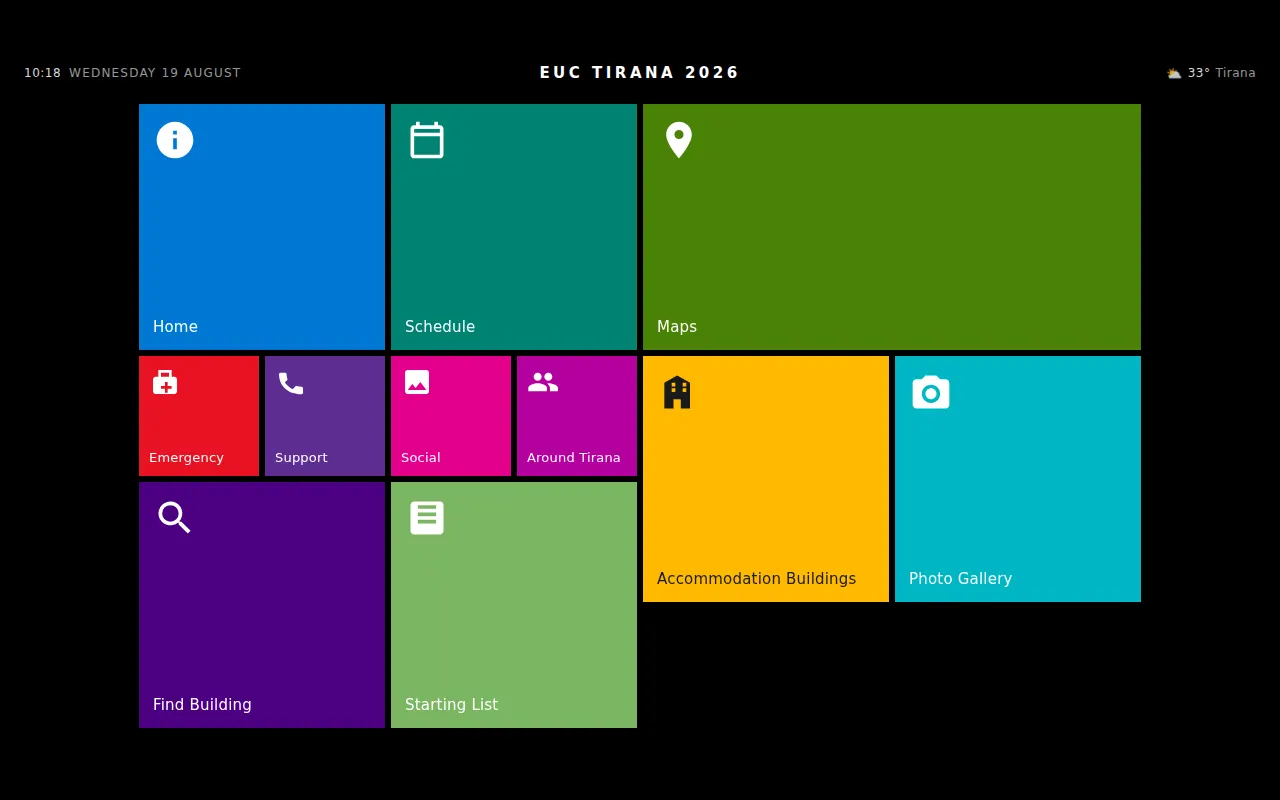 EUC Tirana 2026 — Official Event App