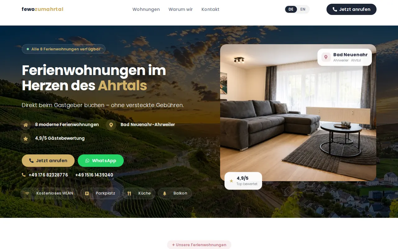 Ferienwohnungen im Ahrtal — DE