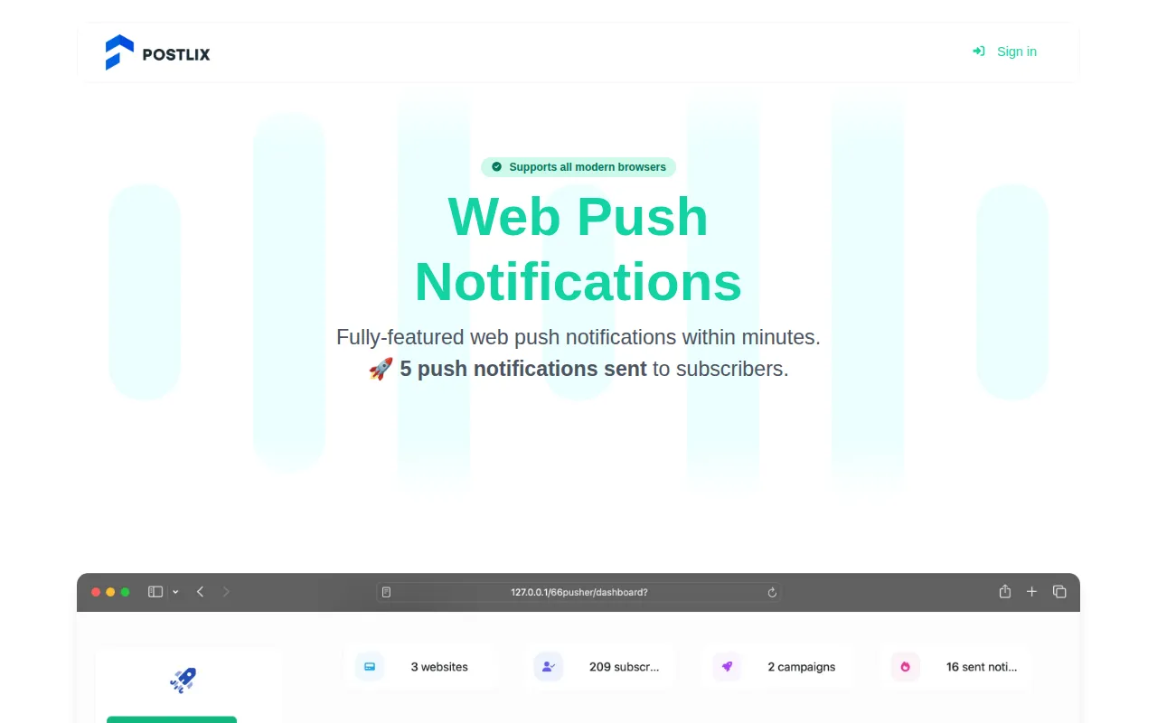 Push Postlix — Web Push Notifications