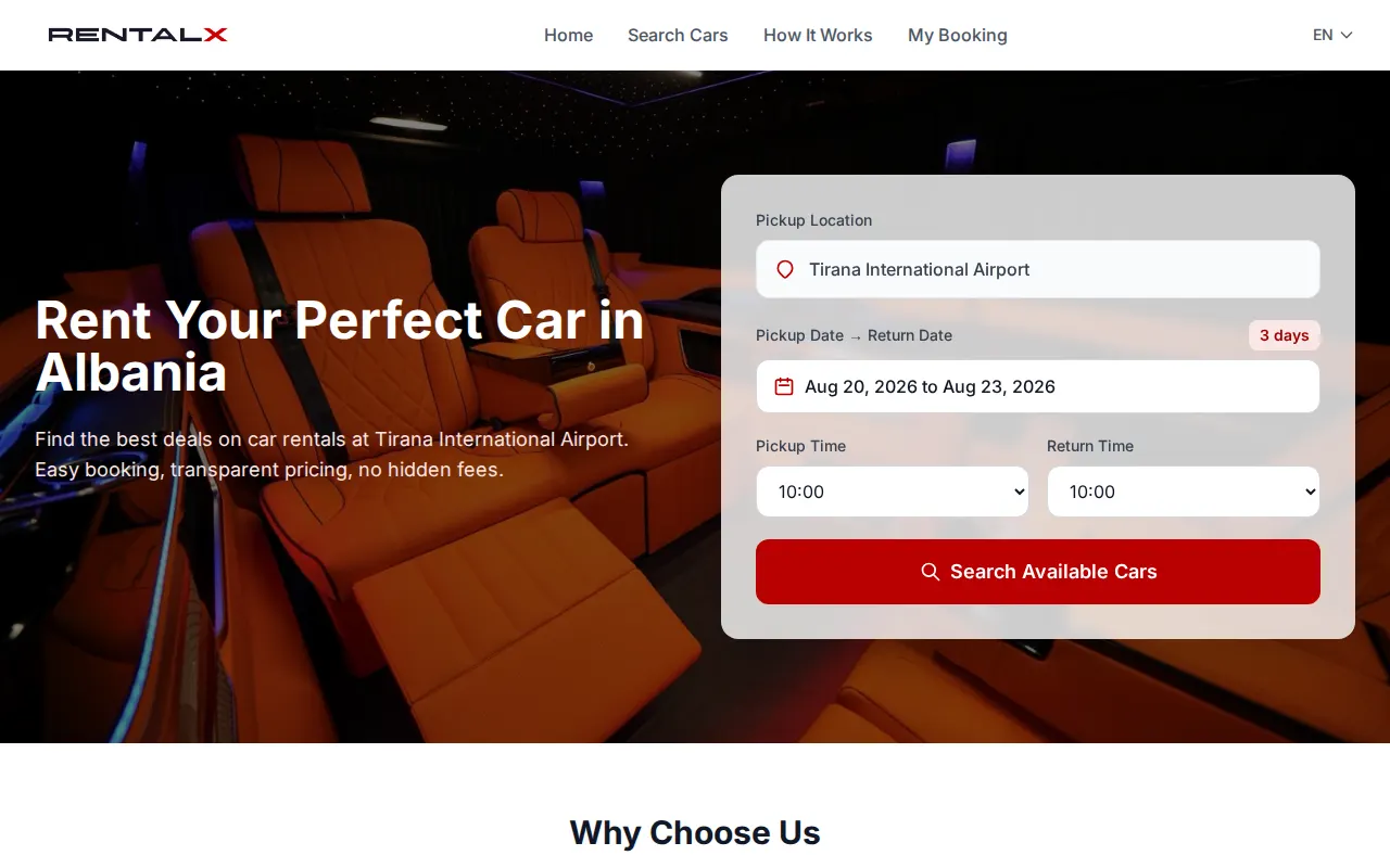 RentalX — Car Rental Marketplace