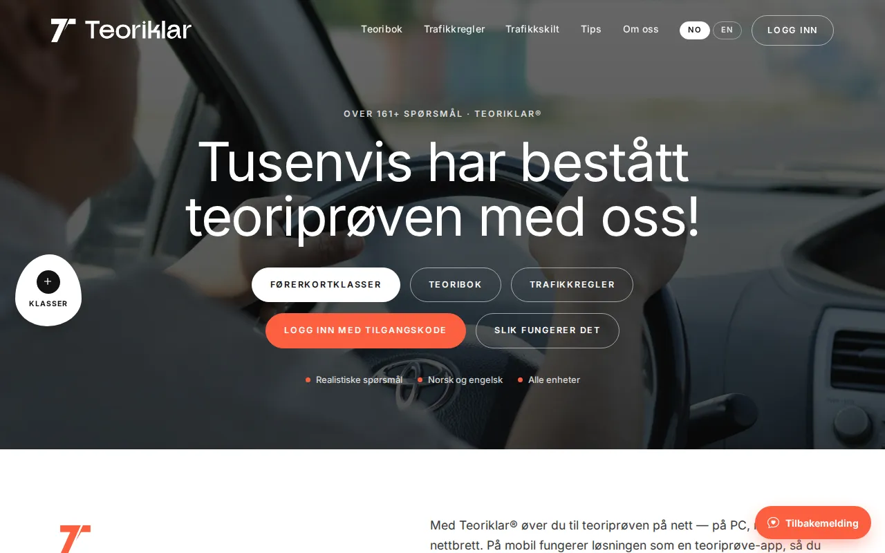 Teoriklar — Driving Theory Practice (Norway)